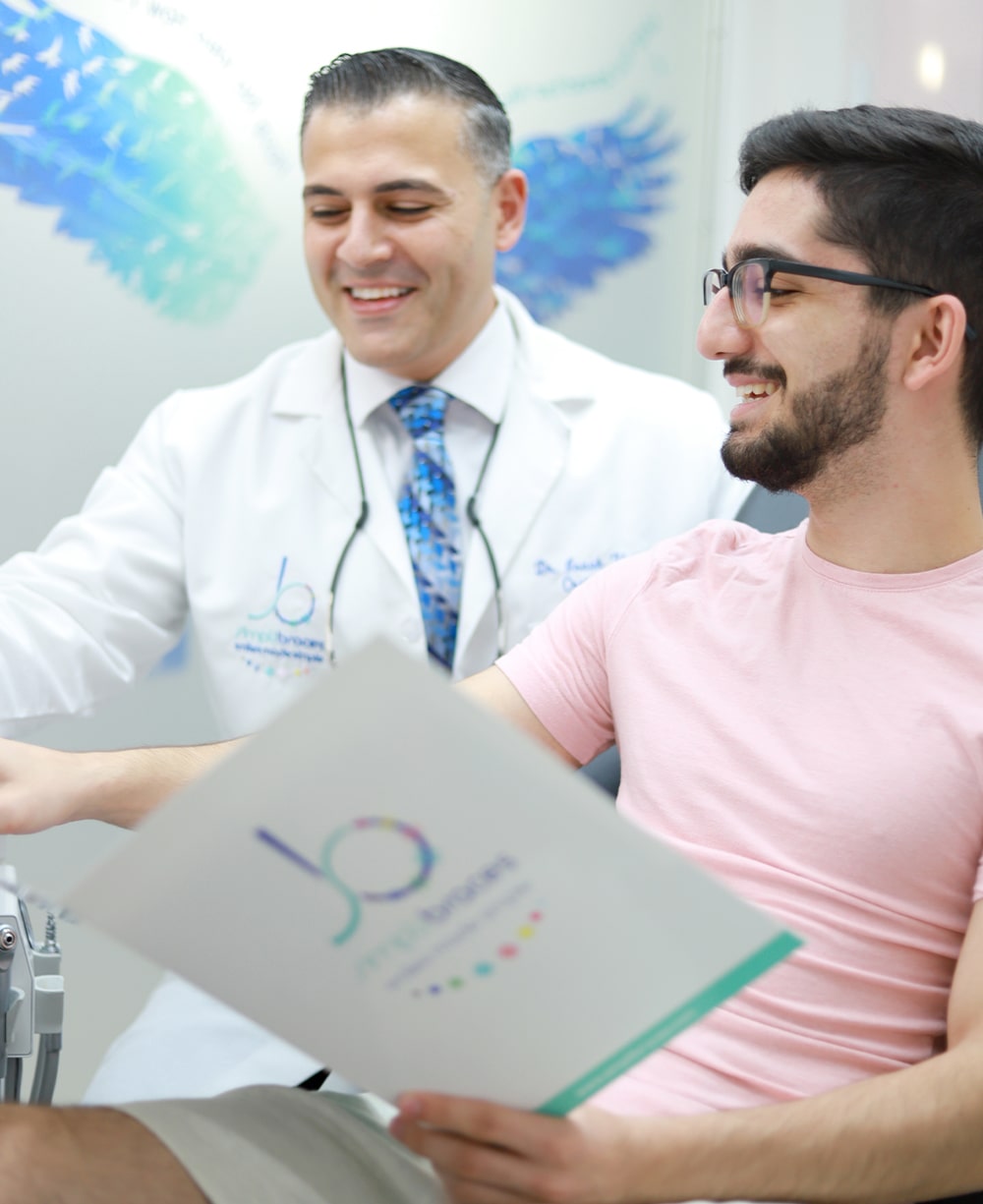 Orthodontist and patient working together